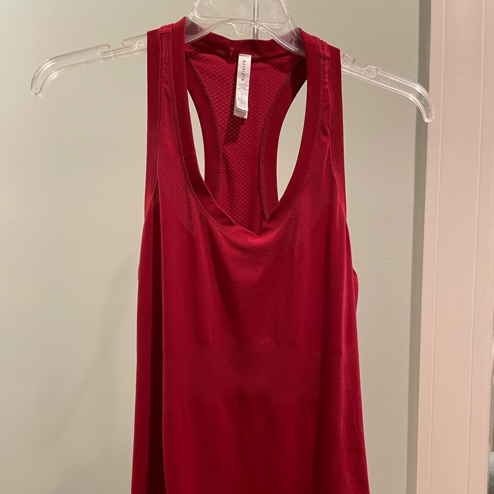 Athleta Momentum Seamless Workout Tank XL red